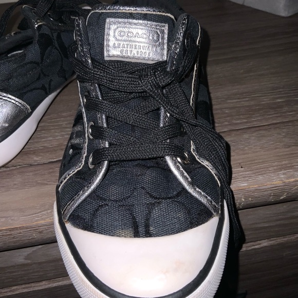 Coach ~ black & silver sneaker - Picture 3 of 6